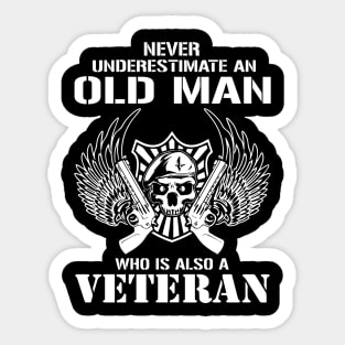 Old man veteran gift idea Sticker